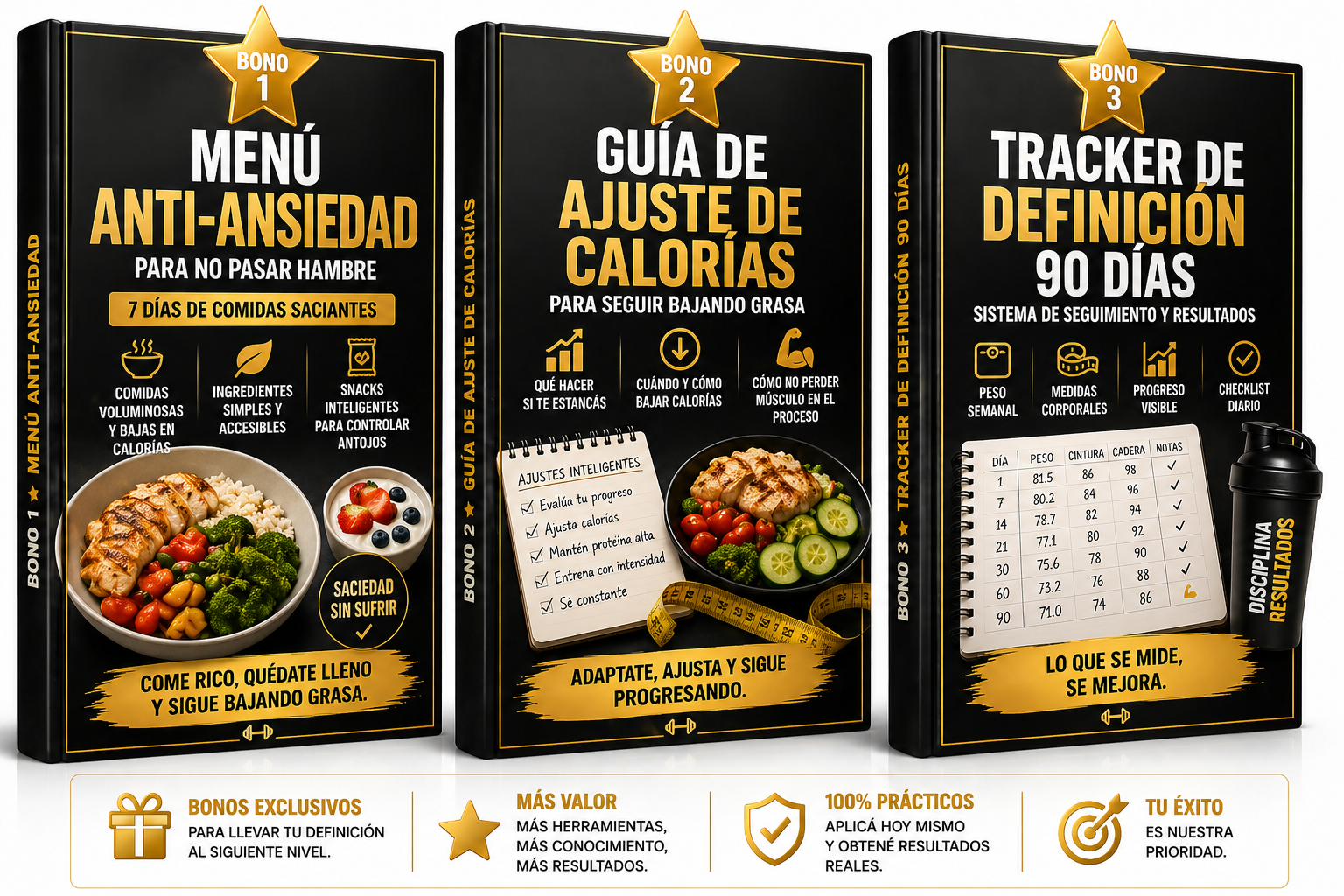 De Grasa a Definido en !90 DIAS! +3 BONOS y Quemá esos Kilitos¡¡