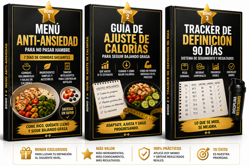 De Grasa a Definido en !90 DIAS! +3 BONOS y Quemá esos Kilitos¡¡