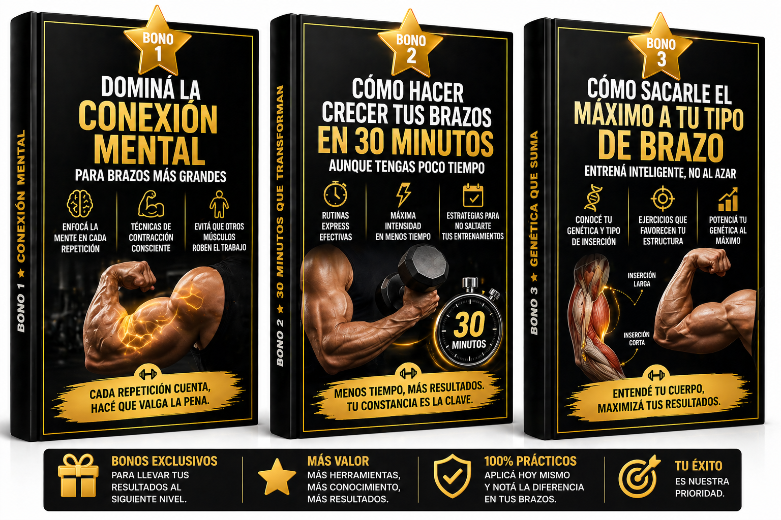 Brazos De Acero PRO +3 BONOS y desile adios a los brazos chicos¡¡